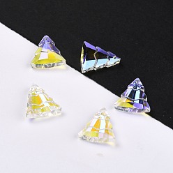Crystal Shimmer Glass Rhinestone Pendants, Christmas Tree, Crystal Shimmer, 15x13.5x5mm, Hole: 1.2mm