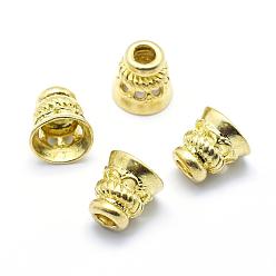 Raw(Unplated) Brass Bead Cones, Lead Free & Cadmium Free & Nickel Free, Apetalous, Raw(Unplated), 9.5x10mm, Hole: 3.5mm