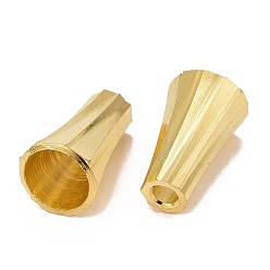 Golden Brass Bead Caps, Cone, Apetalous, Golden, 12~13x8mm, Hole: 2~8mm