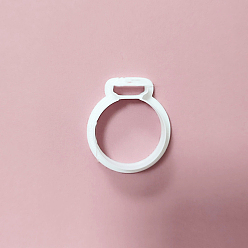 Ring Outils de pâte à modeler en plastique, coupeurs d'argile, outils de modélisation, fumée blanche, anneau, 3.5x3 cm