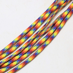 Coloré 7 âmes intérieures cordes en polyester et spandex, pour la fabrication de bracelets en corde, colorées, 4mm, environ 109.36 yards (100m)/paquet, 420~500g / bundle