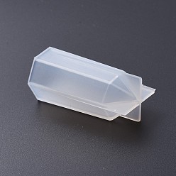 Blanco Moldes de silicona, moldes de resina, para resina uv, fabricación de joyas de resina epoxi, hexágono, blanco, 53 mm, tamaño interno: 27x28 mm