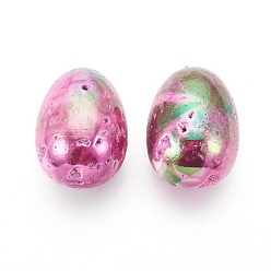  Гальванические украшения, с покрытием разноцветным, яичный камень, на Пасху, с покрытием разноцветным, 40~41x30 мм