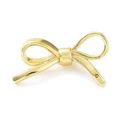 Real 18K Gold Plated Rack Plating Brass Pendants, Cadmium Free & Lead Free, Long-Lasting Plated, Bowknot Charms, Real 18K Gold Plated, 17x29.5x7mm, Hole: 3x2mm