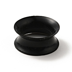 Negro Medidores de tapones para los oídos de silicona, Expansor de oreja de túnel para hombres y mujeres., negro, 8.5x19 mm, pin: 16 mm