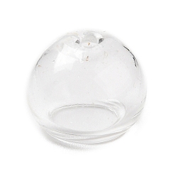 Clair Cône de perles de verre transparent, pour la fabrication de carillons éoliens, demi-tour, clair, 10.5x8.5~8.8mm, Trou: 1.2mm, diamètre intérieur: 5.8 mm