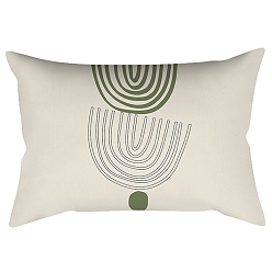 Arch Green Series Nordic Style Geometry Abstract Polyester Throw Pillow Covers, Cushion Cover, for Couch Sofa Bed, Rectangle, Arch, 300x500mm