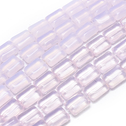 Opalite Opalite Beads Strands, Rectangle, 9.5x7.5x3.5mm, Hole: 1mm, about 39 pcs/strand, 14.88 inch(37.8cm)