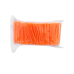 Naranja Aguja de hilo de coser a mano de plástico, bordado de ojos grandes, aguja de suéter hecha a mano, Al por mayor aguja de plastico, naranja, 55 mm, 1000 unidades / bolsa