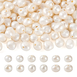 Color de la concha Perlas naturales perlas de agua dulce cultivadas, perla keshi barroca, pepitas, color de concha, 7~8 mm, agujero: 1.6 mm