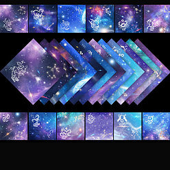 Constellation Origami Paper, Handmade Folding Paper, for Kids School DIY and Arts & Crafts, Constellation, 150x150mm, 50 sheets/set