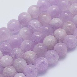 Kunzite Kunzite naturelles brins de perles, perles de spodumène, ronde, Grade A +, 6~6.5mm, Trou: 1mm, Environ 60~64 pcs/chapelet, 15.5 pouce (39.5 cm)
