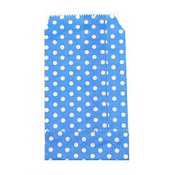 Blue Kraft Paper Bags, No Handles, Storage Bags, White Polka Dot Pattern, Wedding Party Birthday Gift Bag, Blue, 15x8.3x0.02cm