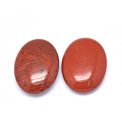 Jaspe Rouge Pierre de palmier ovale en jaspe rouge naturel, pierre de poche de guérison reiki pour la thérapie de soulagement du stress anxieux, 44~45x33~34x9~12mm