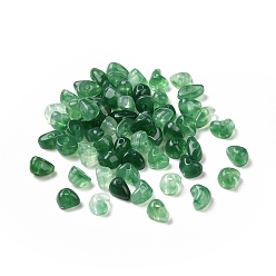 Verde Abalorios de acrílico, de piedras preciosas de imitación, patatas fritas, verde, 4.6x7x6 mm, agujero: 1.5 mm, Sobre 4200 unidades / 500 g