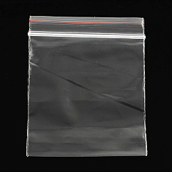 Прозрачный Пластиковые сумки на молнии, многоразовые упаковочные пакеты, верхнего уплотнения, мешок с самоуплотнением, прямоугольные, прозрачные, 15x10 см, односторонняя толщина: 2 мил(0.05мм)