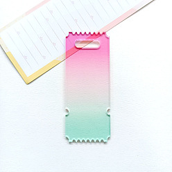 Coloré Ébauches de porte-clés pendentif disque de bricolage acrylique progressif, rectangle, colorées, 10x4 cm