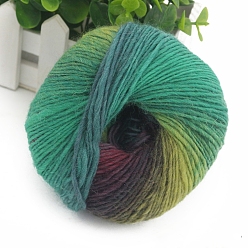 Coloré Fil de laine dégradé, fil de laine islandais teint en section, doux et chaud, pour chapeau écharpe châle tissé à la main, colorées, 2mm