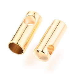 Golden 201 Stainless Steel Cord Ends, End Caps, Golden, 7.5x3mm, Hole: 1.5mm, Inner Diameter: 2mm