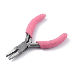 Deep Pink Polishing Jewelry Pliers, Flat Nose Pliers for Jewelry Making Supplies, Deep Pink, 8x4.1x0.9cm