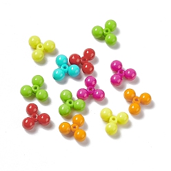 Mixed Color Opaque Acrylic Bead, Tri Beads, Mixed Color, 14x15x6.5mm, Hole: 1.6mm, 870pcs/500g