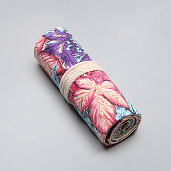 Coloré Thème de l'action de grâces feuille d'érable motif toile stylo retrousser, enveloppe de crayon de papeterie, colorées, 580x200mm
