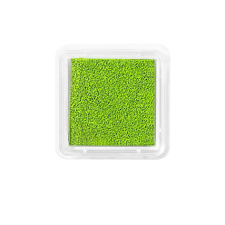Желто-Зеленый Пластиковые штампы с чернилами для пальцев, для ребенка поделки из бумаги художественное ремесло, скрапбукинга, квадратный, желто-зеленый, 30x30 мм