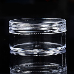 Clear Column Polystyrene Bead Storage Container, for Jewelry Beads Small Accessories, Clear, 4.95x2.45cm, Inner Diameter: 4.2cm