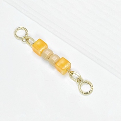 Gold Resin Bead Bag Extension Chains, with Alloy Spring Gate Ring, Purse Making Supplies, Gold, 15.5cm
