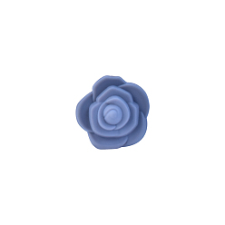Морской Синий Пищевые экологически чистые силиконовые фокусные шарики, жевательные бусины для чайников, DIY уход за ожерельем, роза, Marine Blue, 20.5x19x12.5 мм