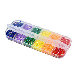 Разноцветный Заостренные назад кабошоны из каменного камня, ногтей декоративные аксессуары, алмаз, красочный, 2x1 мм