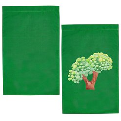 Зеленый Флаг сада полиэстера, для дома, сада, двора, офиса, украшения, зелёные, 45.1x30.2x0.03 см