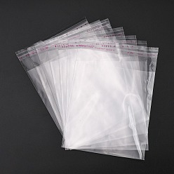 Прозрачный OPP мешки целлофана, небольшие сумки для хранения ювелирных изделий, самоклеящиеся пакеты для запайки, прямоугольные, прозрачные, 14x10 см, односторонняя толщина: 0.035 мм, внутренняя мера: 10.5x10 см