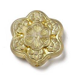 Or Perles acryliques, métal doré enlaça, fleur, or, 31x28.5x8mm, Trou: 2mm, environ94 pcs / 500 g