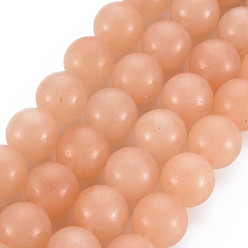 Pink Opal Natural Pink Opal Beads Strands, Round, 10~10.5mm, Hole: 0.9mm, about 37~40pcs/strand, 14.9~15.1 inch(38~38.5cm)