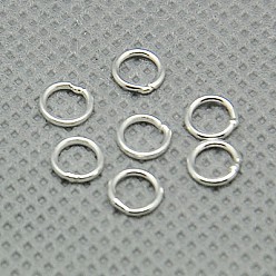 Бижутерии из Стерлингового Серебра 925 круглые кольца из серебра, паяные кольца, Замкнутые кольца для прыжков, 5x0.8 мм, отверстие : 3.5 мм