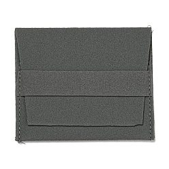 Серый Мешочки для ювелирных изделий из бархатной ткани с клапаном, складной конверт для сережек, Браслеты, ожерелья упаковка, прямоугольные, серые, 7.2x8.5 см