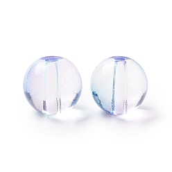 Lavanda Perlas de vidrio, rondo, lavanda, 8 mm, agujero: 1.4 mm
