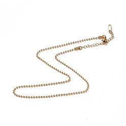 Oro Chapado en iones (ip) 304 collar de cadena de bolas de acero inoxidable para hombres y mujeres, dorado, 15.91 pulgada (40.4 cm)
