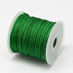 Green Braided Nylon Threads, Green, 2mm, about 25.15 yards(23m)/roll