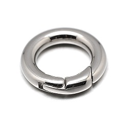 Stainless Steel Color 304 Stainless Steel Spring Gate Rings, O Rings, Stainless Steel Color, 9 Gauge, 18x3mm