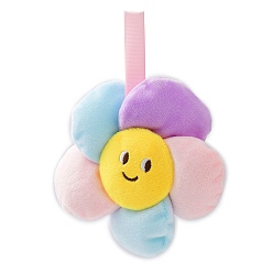 Coloré Tournesol avec visage souriant, décorations à pendentif en tissu en peluche, pour la décoration de sac, porte-clés cadeau enfant pendentif, colorées, 15.5 cm