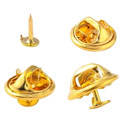 Oro Solapas de pin de solapa de hierro, alfiler de corbata, fornituras de broche, dorado, Bandeja: 4.5 mm, 12 mm, pin: 1 mm