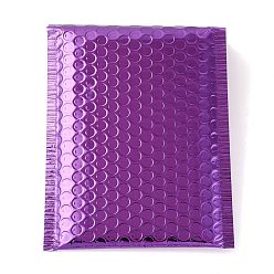Violet Bleu Sacs d'emballage en film mat, courrier à bulles, enveloppes matelassées, rectangle, bleu violet, 22.5x15x0.5 cm
