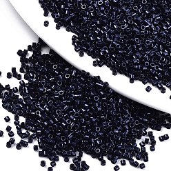 Prussian Blue 11/0 Grade A Baking Paint Glass Seed Beads, Cylinder, Uniform Seed Bead Size, Opaque Colours Luster, Prussian Blue, about 1.5x1mm, Hole: 0.5mm, about 20000pcs/bag