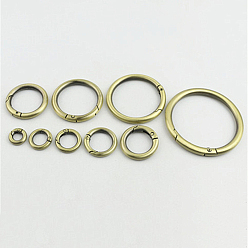 Brushed Antique Bronze Легкосплавные пружинные кольца, для украшения сумочки, кольцо, щеткой античная бронза, 34.6x4.8 мм, отверстие : 25 мм