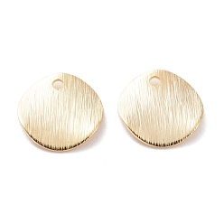 Real 24K Gold Plated Brass Charms, Flat Round, Real 24K Gold Plated, 10x1mm, Hole: 1.2mm