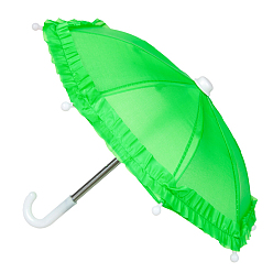 Citron Vert Parapluie de poupée en plastique, poupée faisant des fournitures, lime, 220x250~300mm