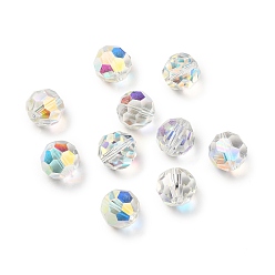 Clear AB Glass Imitation Austrian Crystal Beads, Faceted(32 Facets), Round, Clear AB, 12x11.5mm, Hole: 1.8mm
