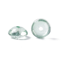 Средний Аквамарин Прозрачные стеклянные бусины, счеты/диск, средний аквамарин, 8.5x4.5 мм, отверстие : 1.6 мм